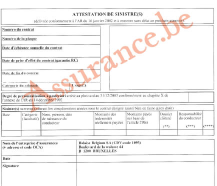 Bonus-malus et attestation de sinistralité en Belgique (2026)